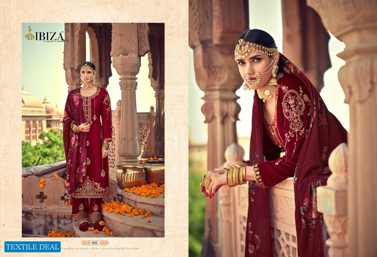 AARUSHI BY IBIZA VELVET EMBROIDERY WINTER SUITS