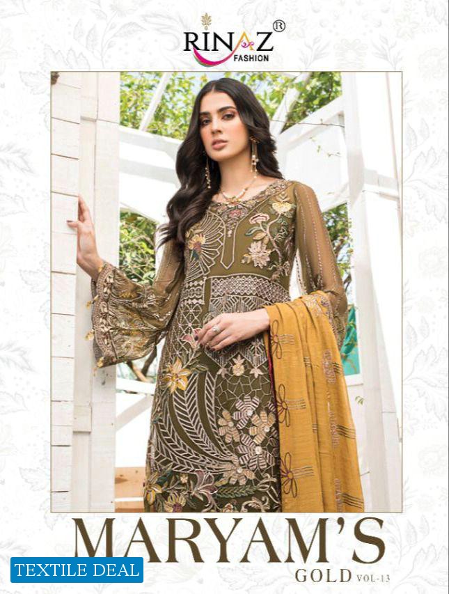 RINAZ MARYAMS GOLD VOL 13 EXCLUSIVE EMBROIDERY PAKISTANI SUITS
