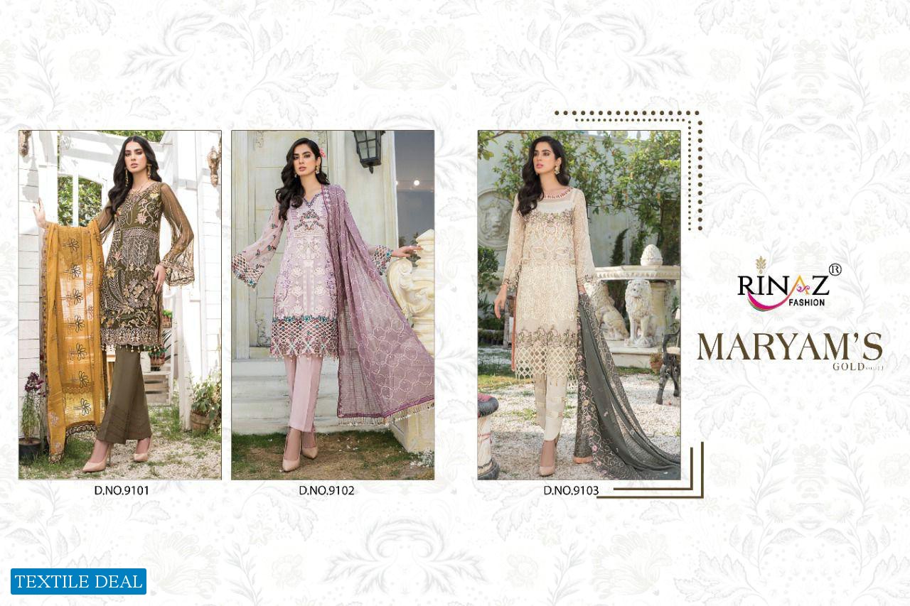 RINAZ MARYAMS GOLD VOL 13 EXCLUSIVE EMBROIDERY PAKISTANI SUITS