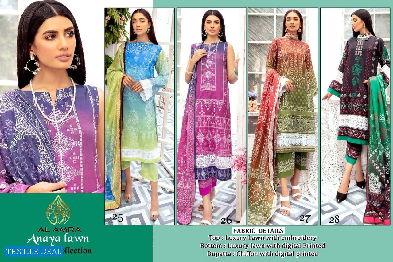 AL Amra Anaya Lawn Chunri Wholesale Pakistani Concept Dress
