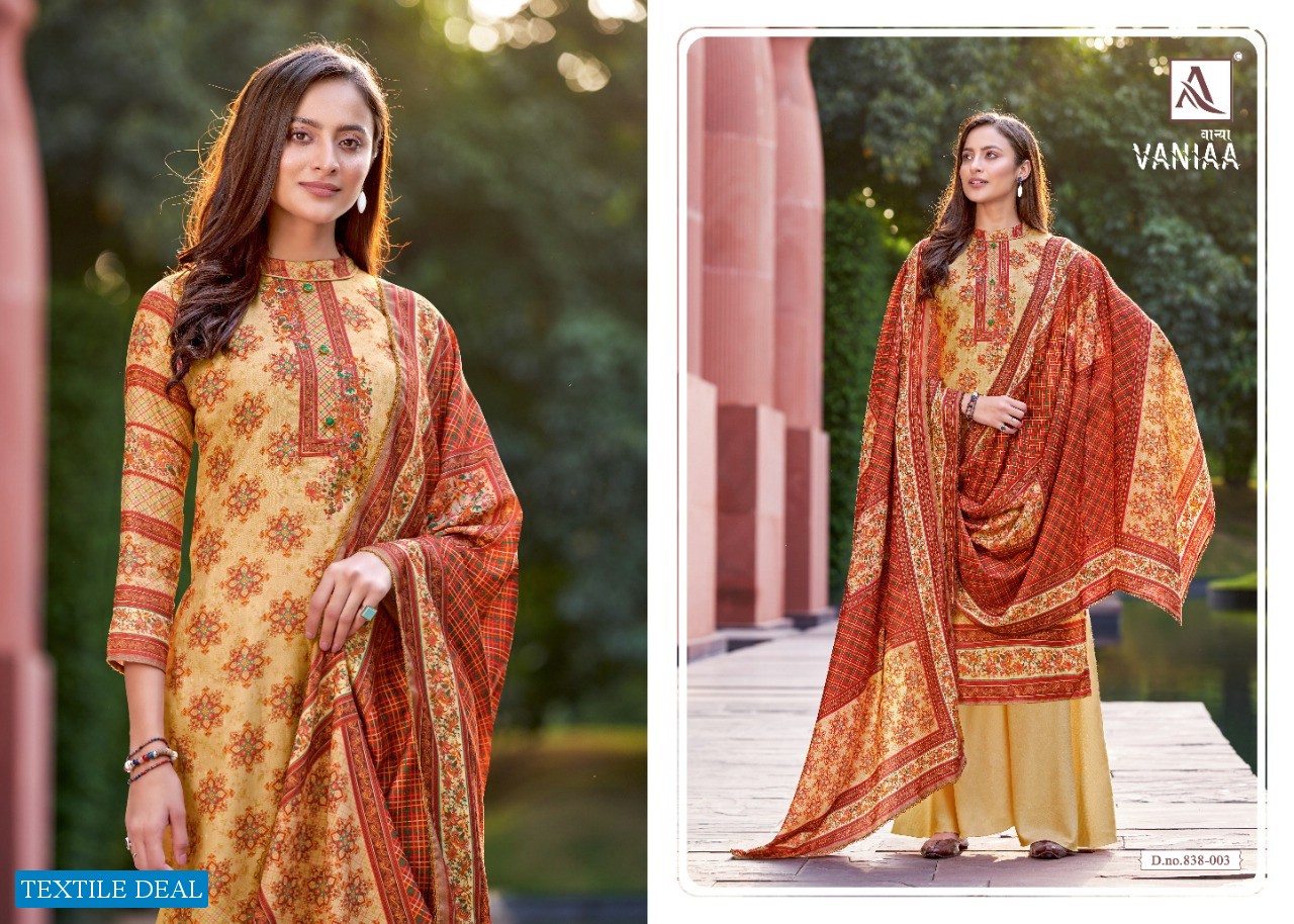 Alok Vaniaa Wholesale Pure Wool Pashmina Winter Dress Material