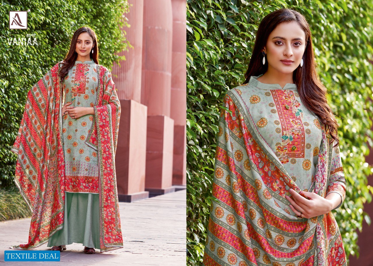 Alok Vaniaa Wholesale Pure Wool Pashmina Winter Dress Material