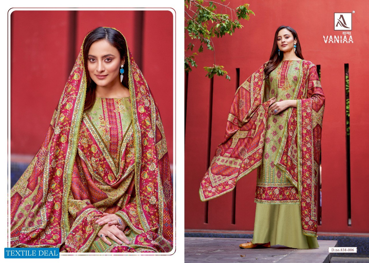 Alok Vaniaa Wholesale Pure Wool Pashmina Winter Dress Material