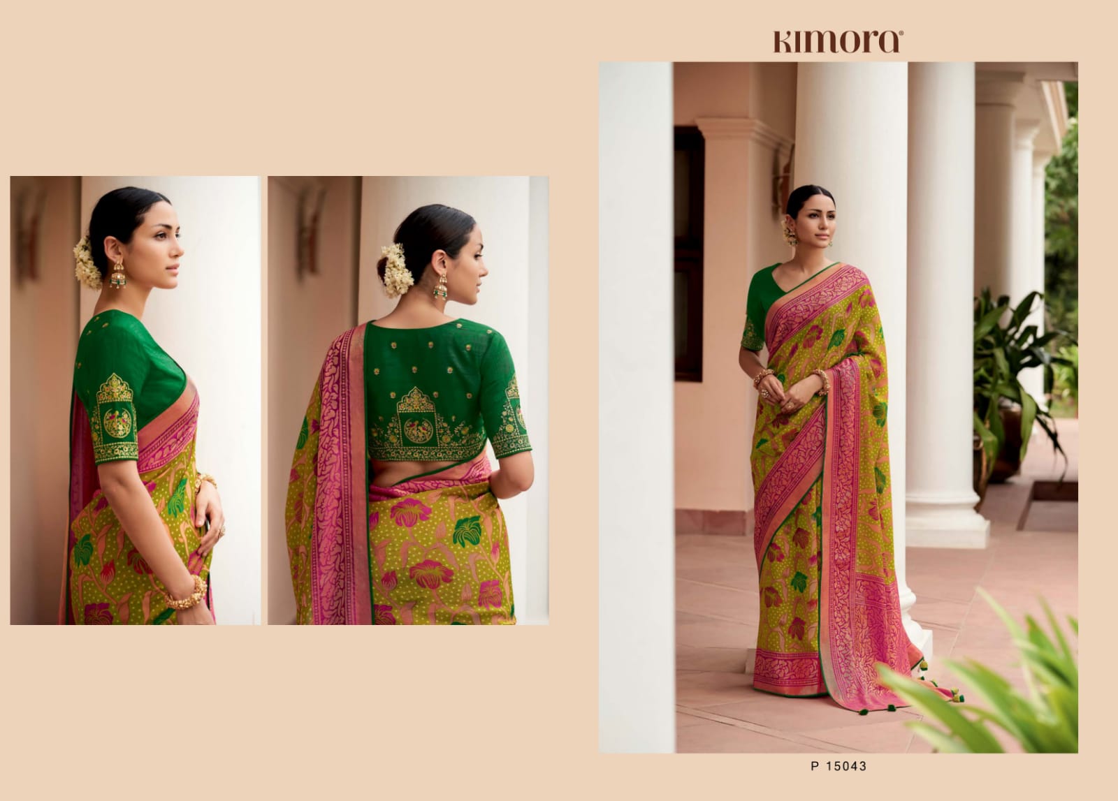 KIMORA PRESENTS MEERA VOL 3 BRASSO DESIGNER STYLISH INDIAN WOMENS  SAREES FESTIVAL COLLECTION