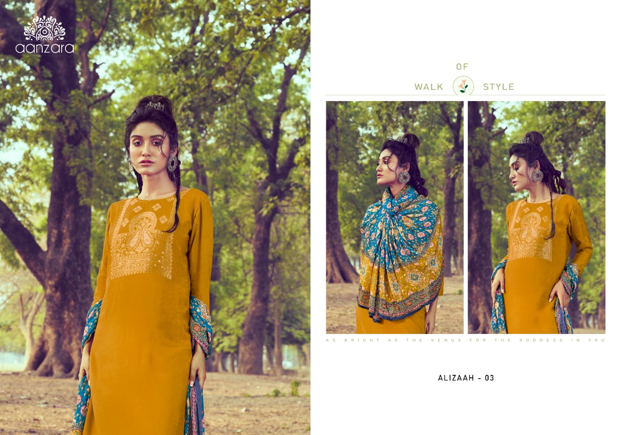 ACME WEAVERS AANZARA ALIZAAH COLLECTION DYED JAQUARD SILK ASTONISH LOOK SALWAR SUIT CATALOG