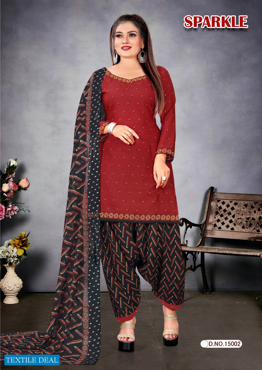 Amit Sparkle Vol-15 Wholesale Synthetic Dress Material