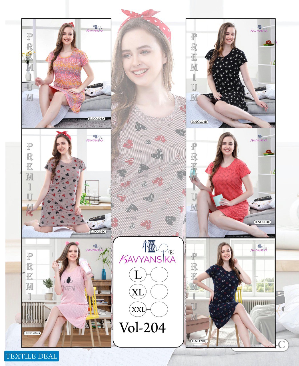 Kavyansika Vol-204 Wholesale Short Night Gowns