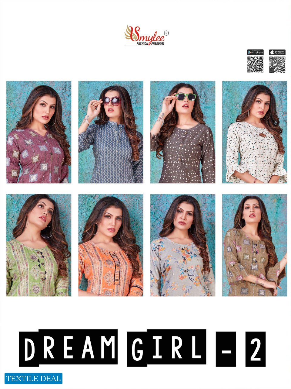 Smylee Dream Girl Vol-2 Wholesale Heavy Foil Print Kurtis
