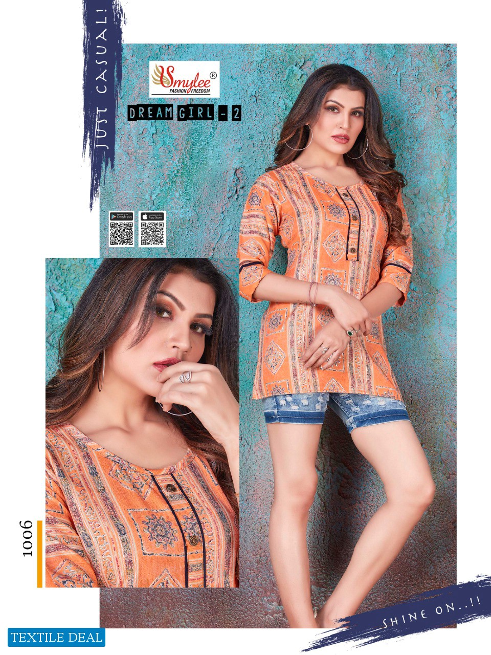 Smylee Dream Girl Vol-2 Wholesale Heavy Foil Print Kurtis