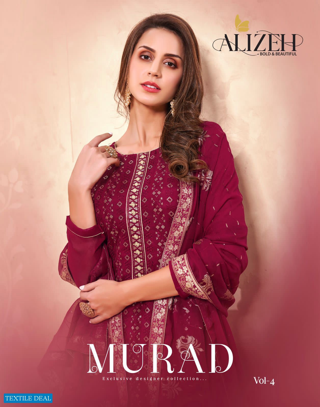 ALIZEH PRESENTING MURAD VOL 4 HEAVY LOOK GEORGETTE STYLISH SALWAR KAMEEZ WHOLESALER