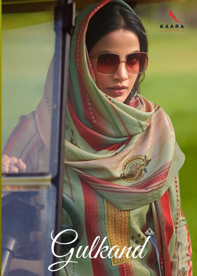 KAARA SUITS GULKAND PASHMINA EMBROIDERY WINTER DRESS MATERIALS