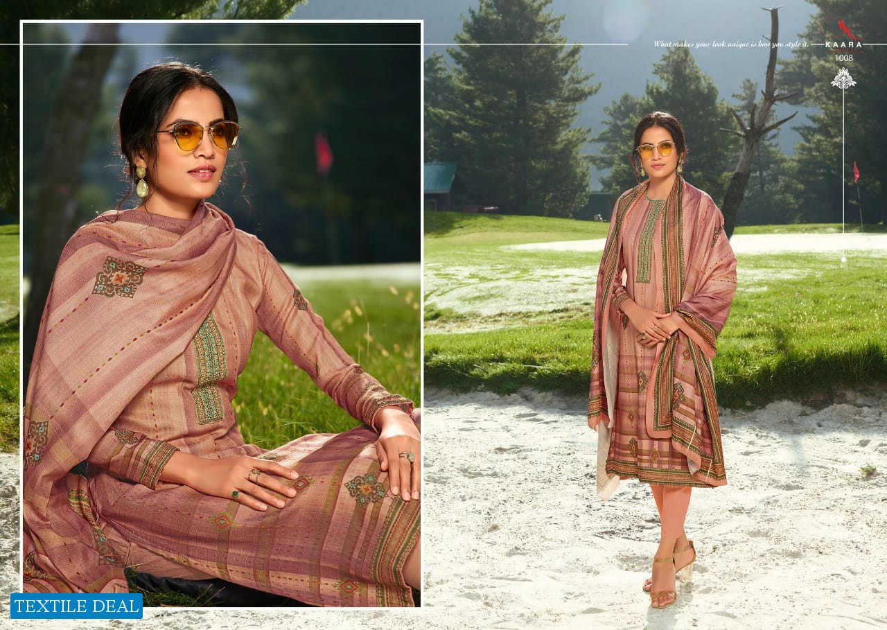 KAARA SUITS GULKAND PASHMINA EMBROIDERY WINTER DRESS MATERIALS