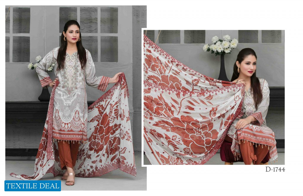 Tawakkal Sage Chiffon printed Boring Dupatta With Cutwork Pakistani Salwar Kameez
