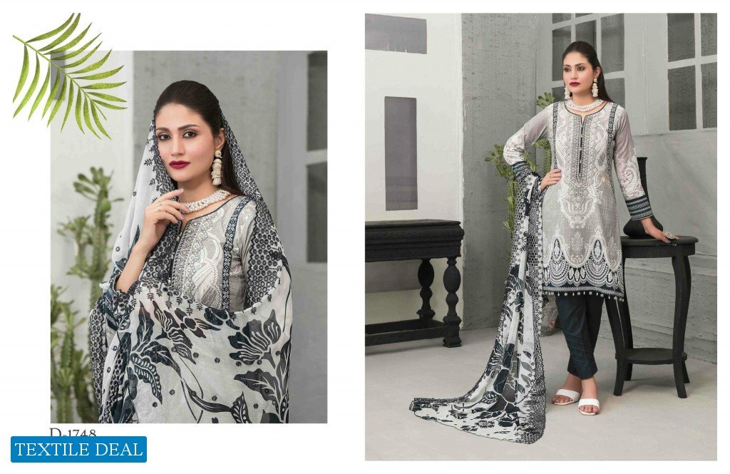 Tawakkal Sage Chiffon printed Boring Dupatta With Cutwork Pakistani Salwar Kameez