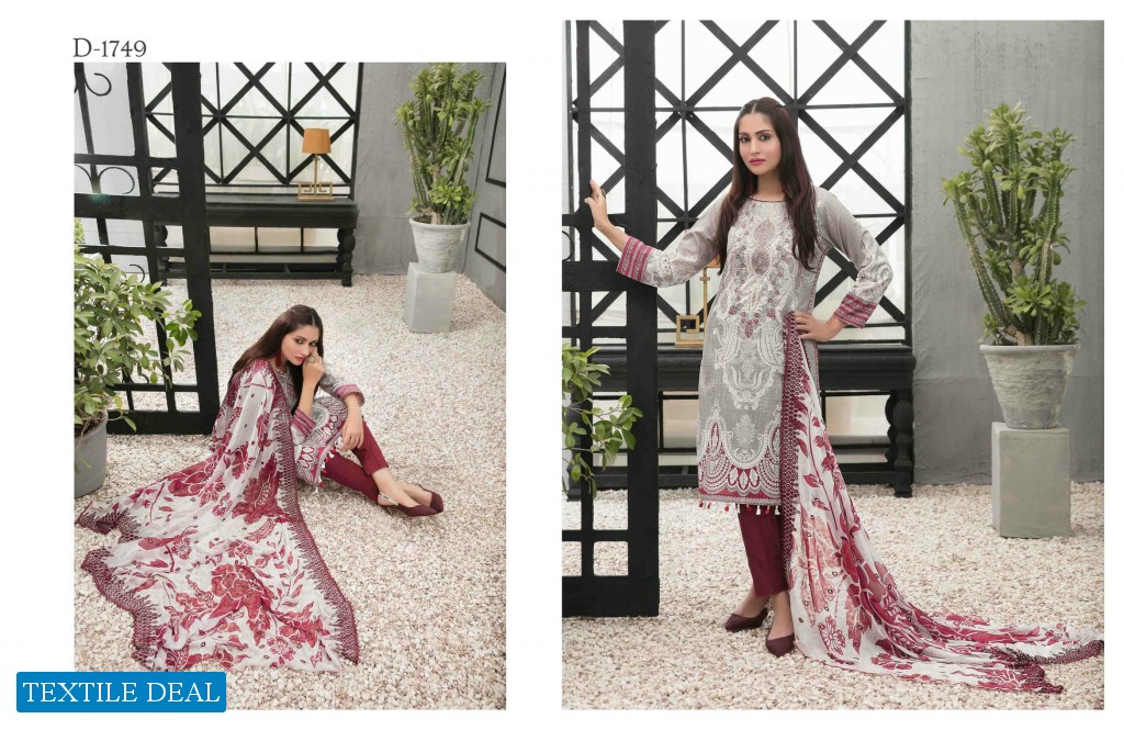 Tawakkal Sage Chiffon printed Boring Dupatta With Cutwork Pakistani Salwar Kameez
