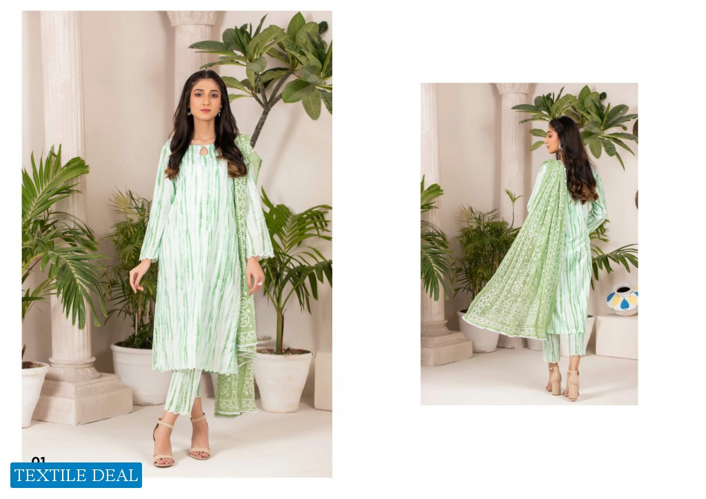 Regalia Tie & Die Wholesale Printed Cambric Collection Wholesale Pakistani Concept Dress