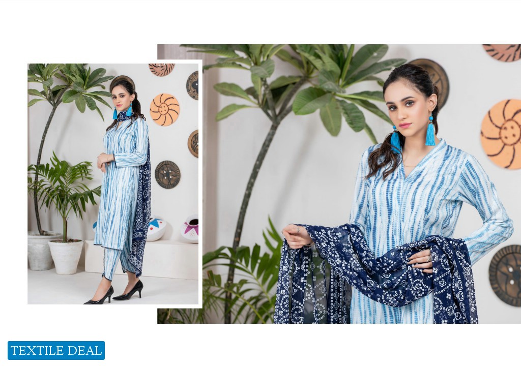 Regalia Tie & Die Wholesale Printed Cambric Collection Wholesale Pakistani Concept Dress