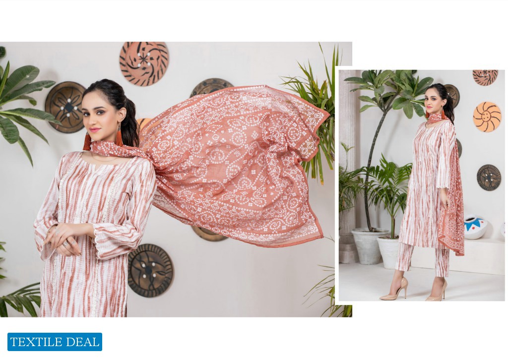 Regalia Tie & Die Wholesale Printed Cambric Collection Wholesale Pakistani Concept Dress