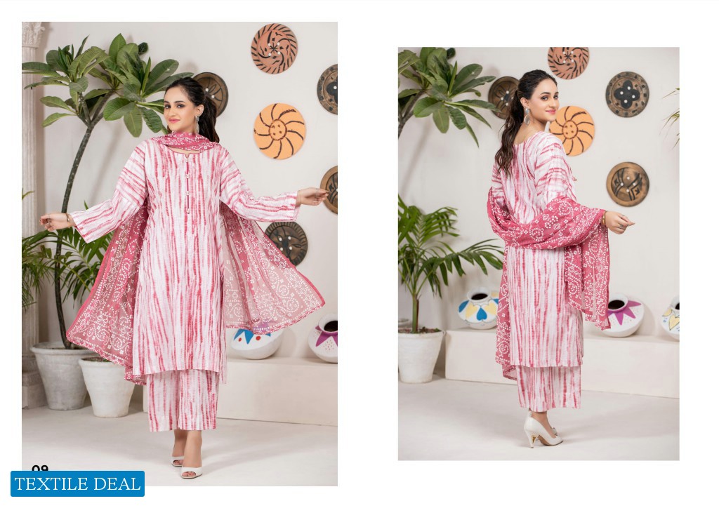 Regalia Tie & Die Wholesale Printed Cambric Collection Wholesale Pakistani Concept Dress