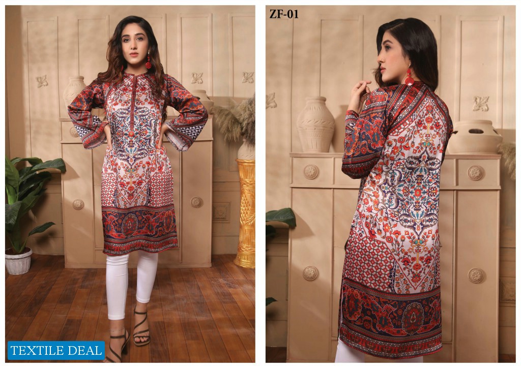 Zainab Falzani Vol-3 Silk Kurti Material Collection