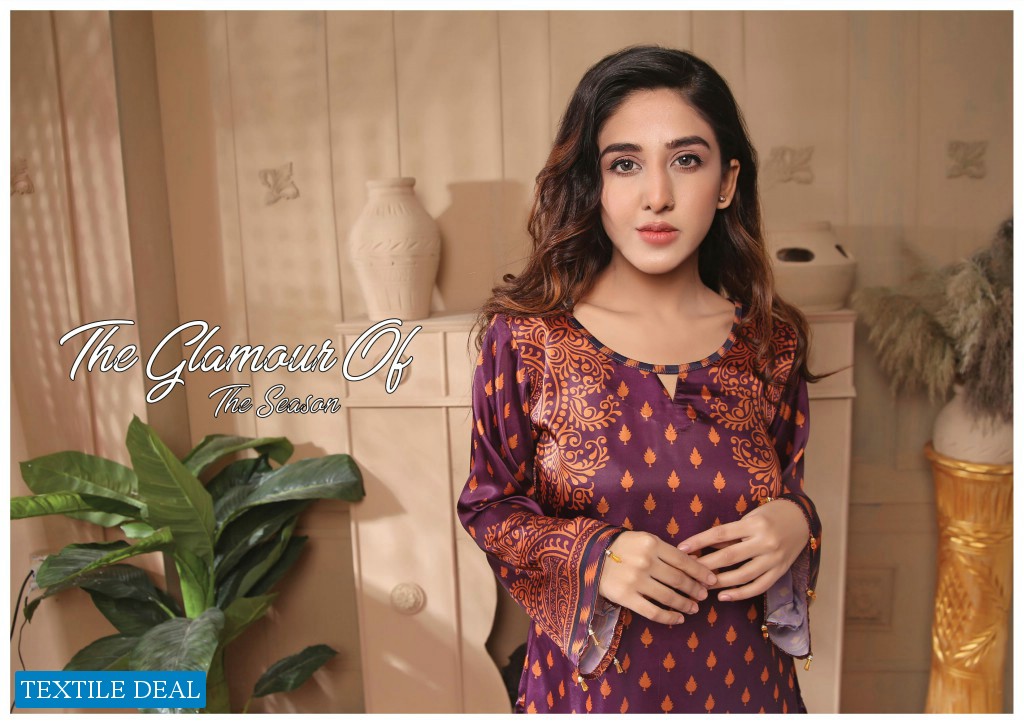 Zainab Falzani Vol-3 Silk Kurti Material Collection