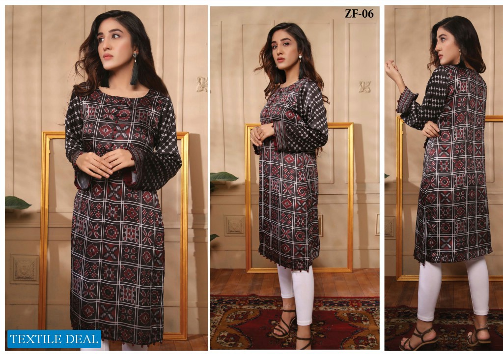 Zainab Falzani Vol-3 Silk Kurti Material Collection