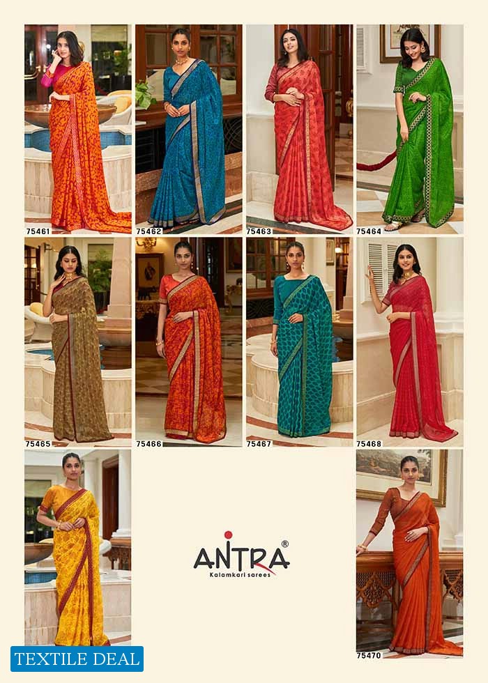 Antra Rose Beauty Vol-2 Wholesale Shahi Chiffon Indian Sarees