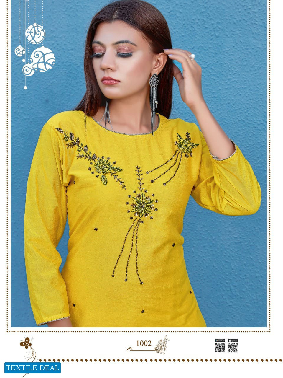 Smylee Sagaa Wholesale Chanderi Silk Long Kurtis