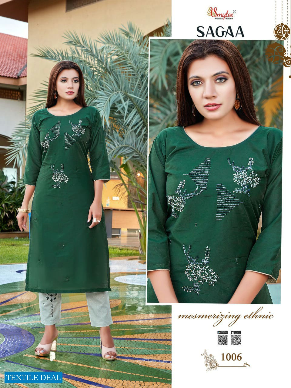 Smylee Sagaa Wholesale Chanderi Silk Long Kurtis