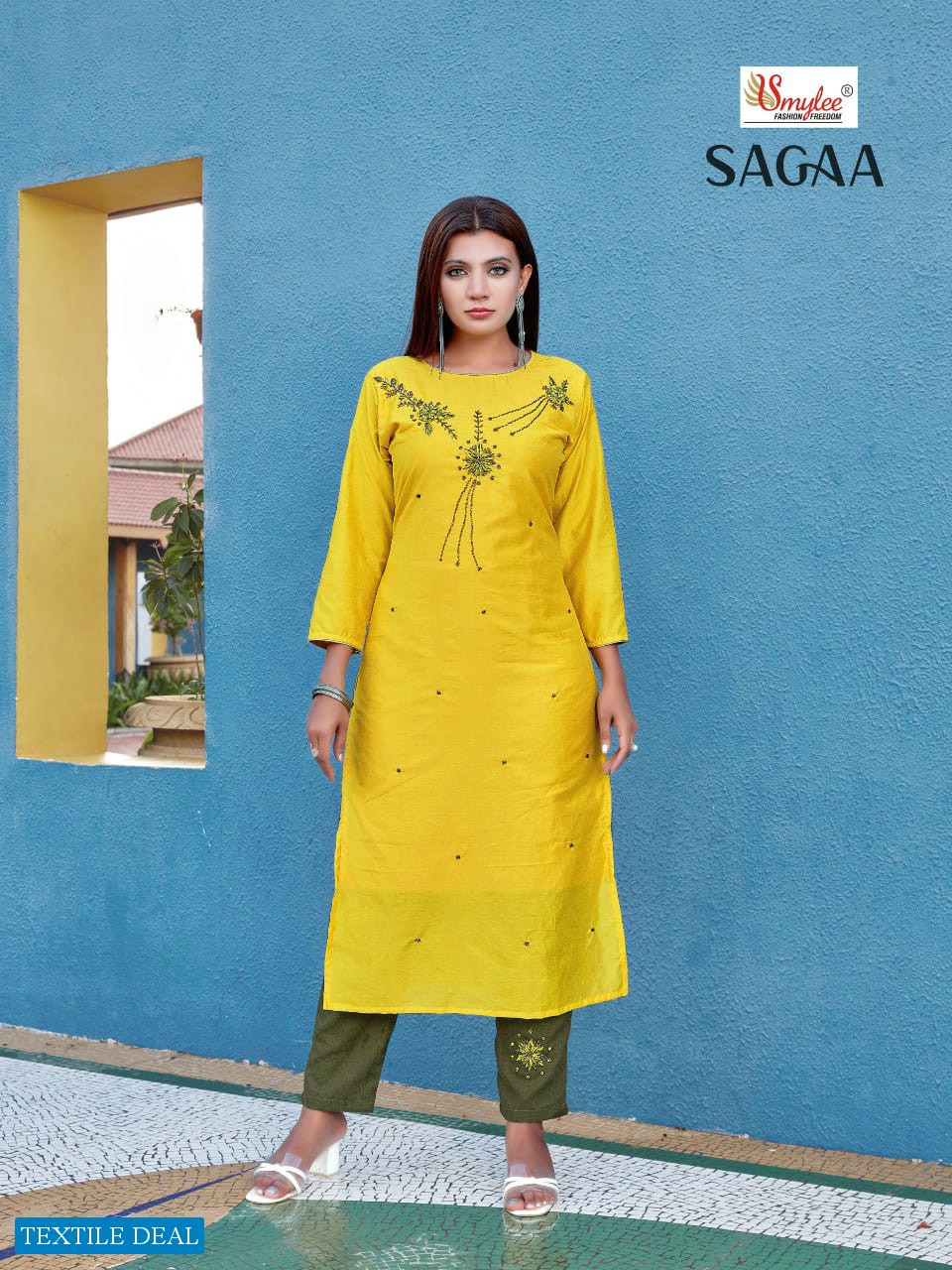 Smylee Sagaa Wholesale Chanderi Silk Long Kurtis