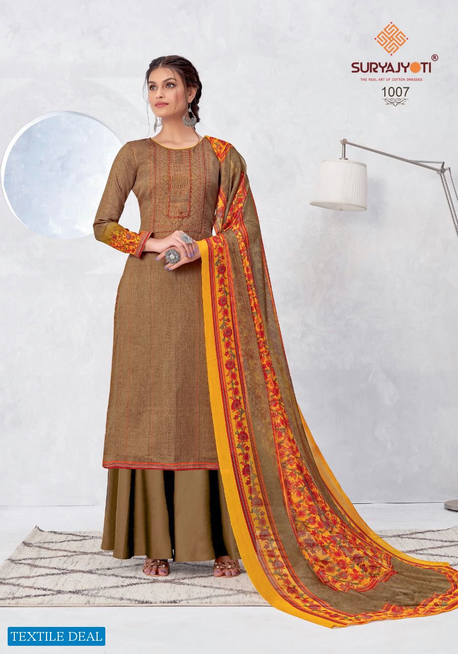 Suryajyoti Nirosha Vol-1 Wholesale Cotton Satin Dress Material