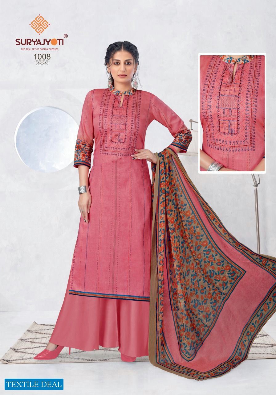 Suryajyoti Nirosha Vol-1 Wholesale Cotton Satin Dress Material