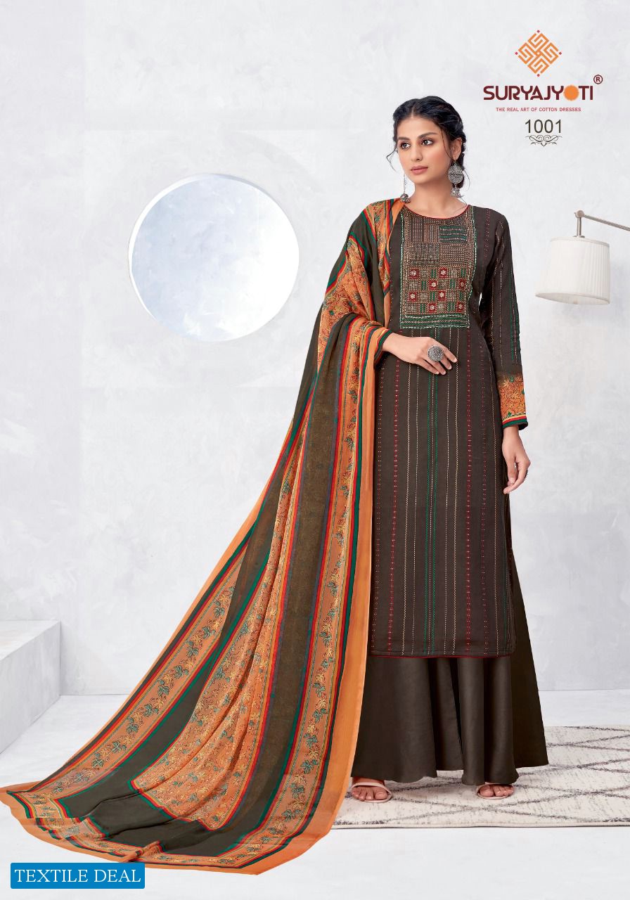 Suryajyoti Nirosha Vol-1 Wholesale Cotton Satin Dress Material