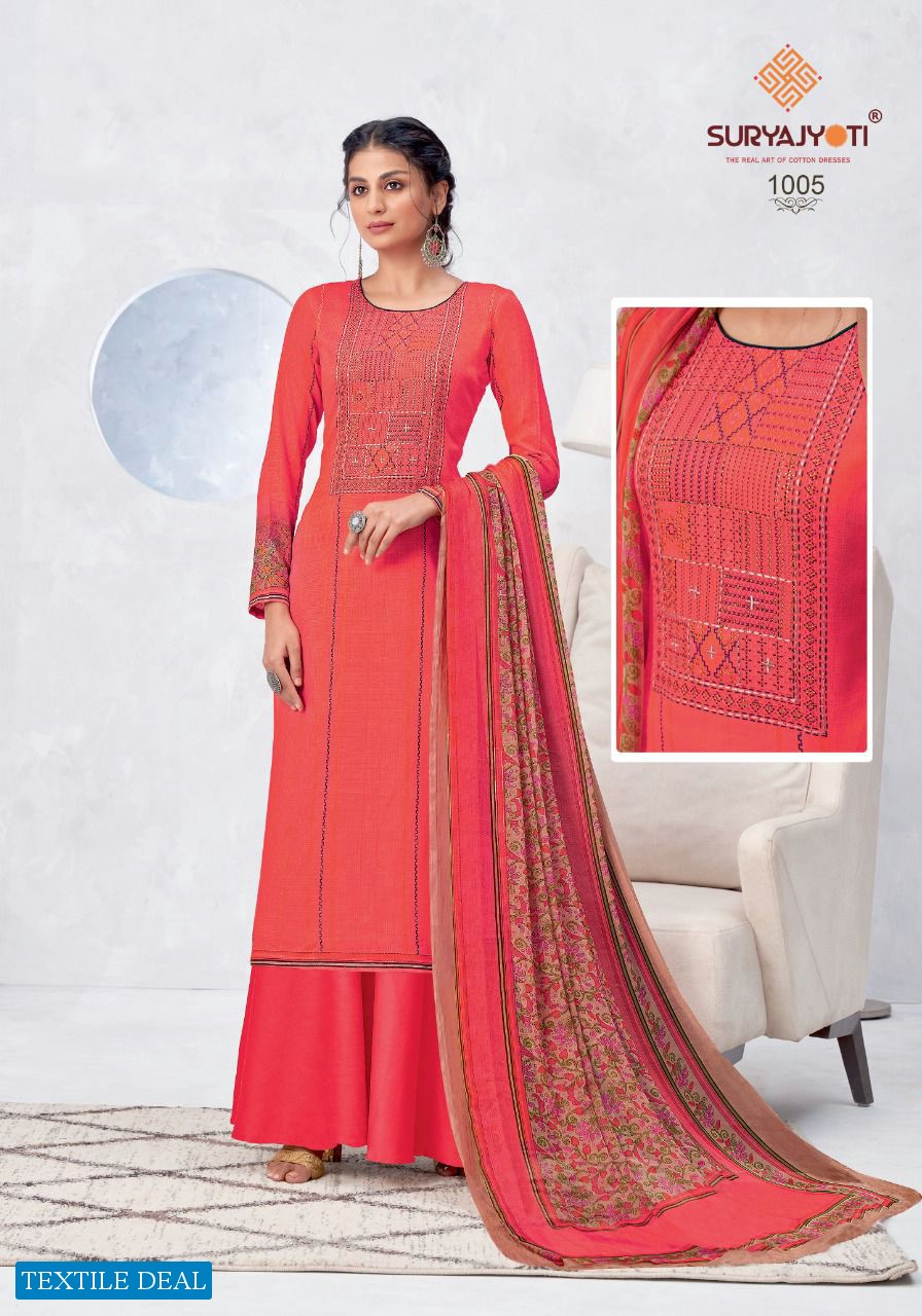 Suryajyoti Nirosha Vol-1 Wholesale Cotton Satin Dress Material