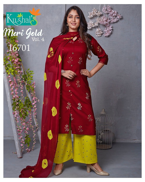 Kushal Marigold Vol-4 Wholesale Full Stitched Dress