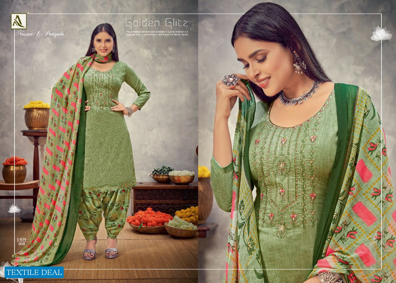 Alok Nusrat-E-Patiyala wholesale Pure zam Cotton Dress Material