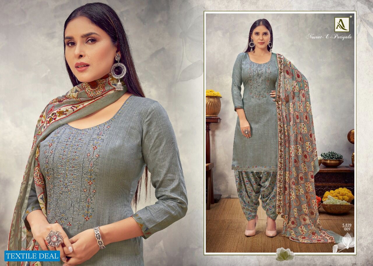 Alok Nusrat-E-Patiyala wholesale Pure zam Cotton Dress Material