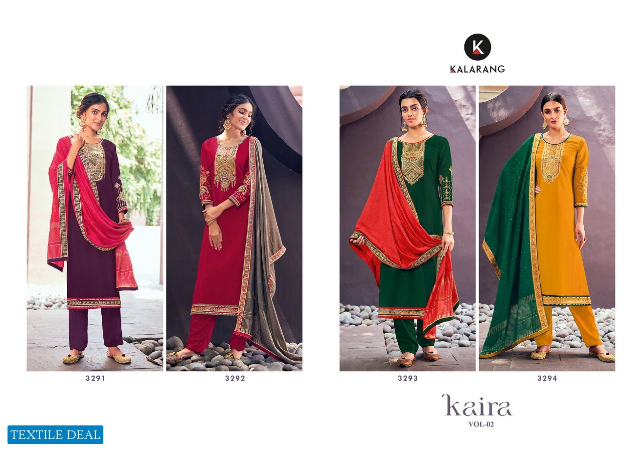 Kalarang Kaira Vol-2 Wholesale Parampara Silk Dress Material