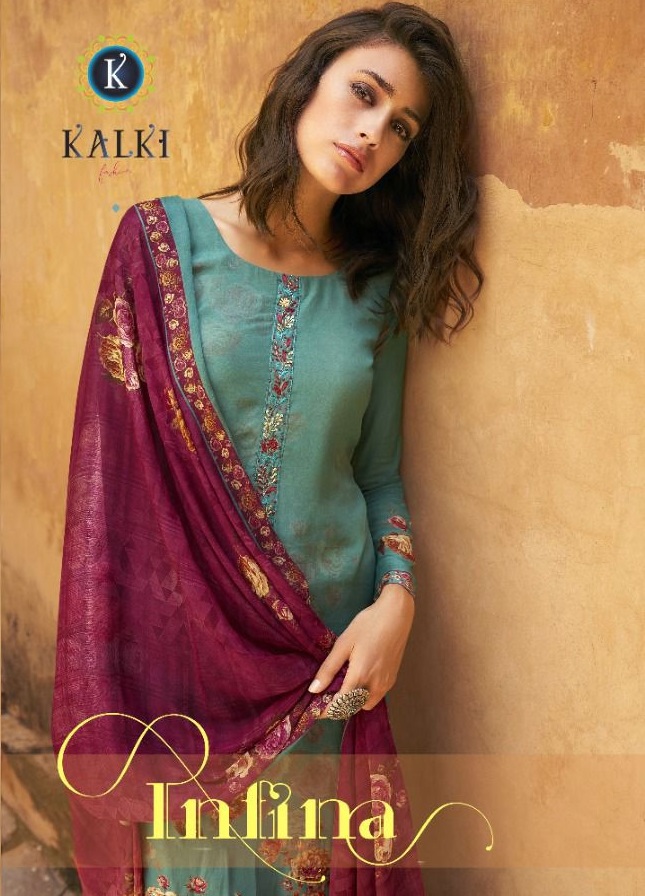 Kalki Infina Wholesale Pure Muslin Work Salwar Kameez