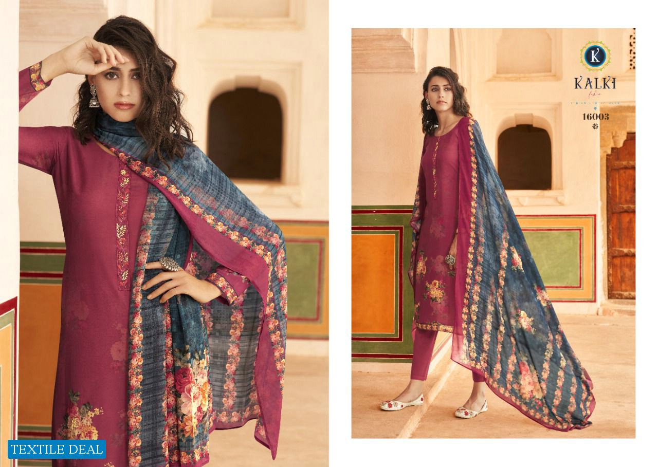 Kalki Infina Wholesale Pure Muslin Work Salwar Kameez