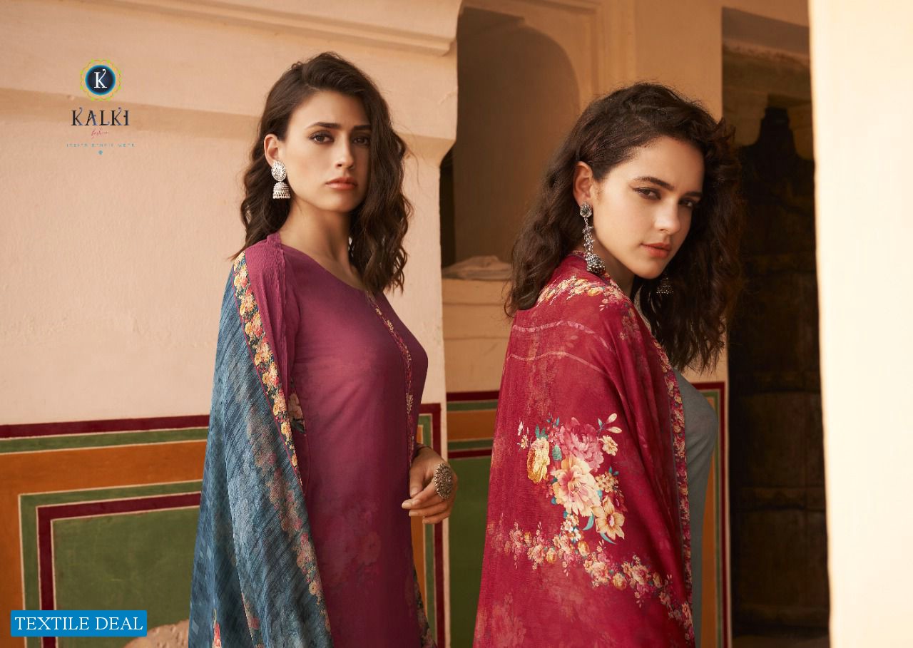 Kalki Infina Wholesale Pure Muslin Work Salwar Kameez