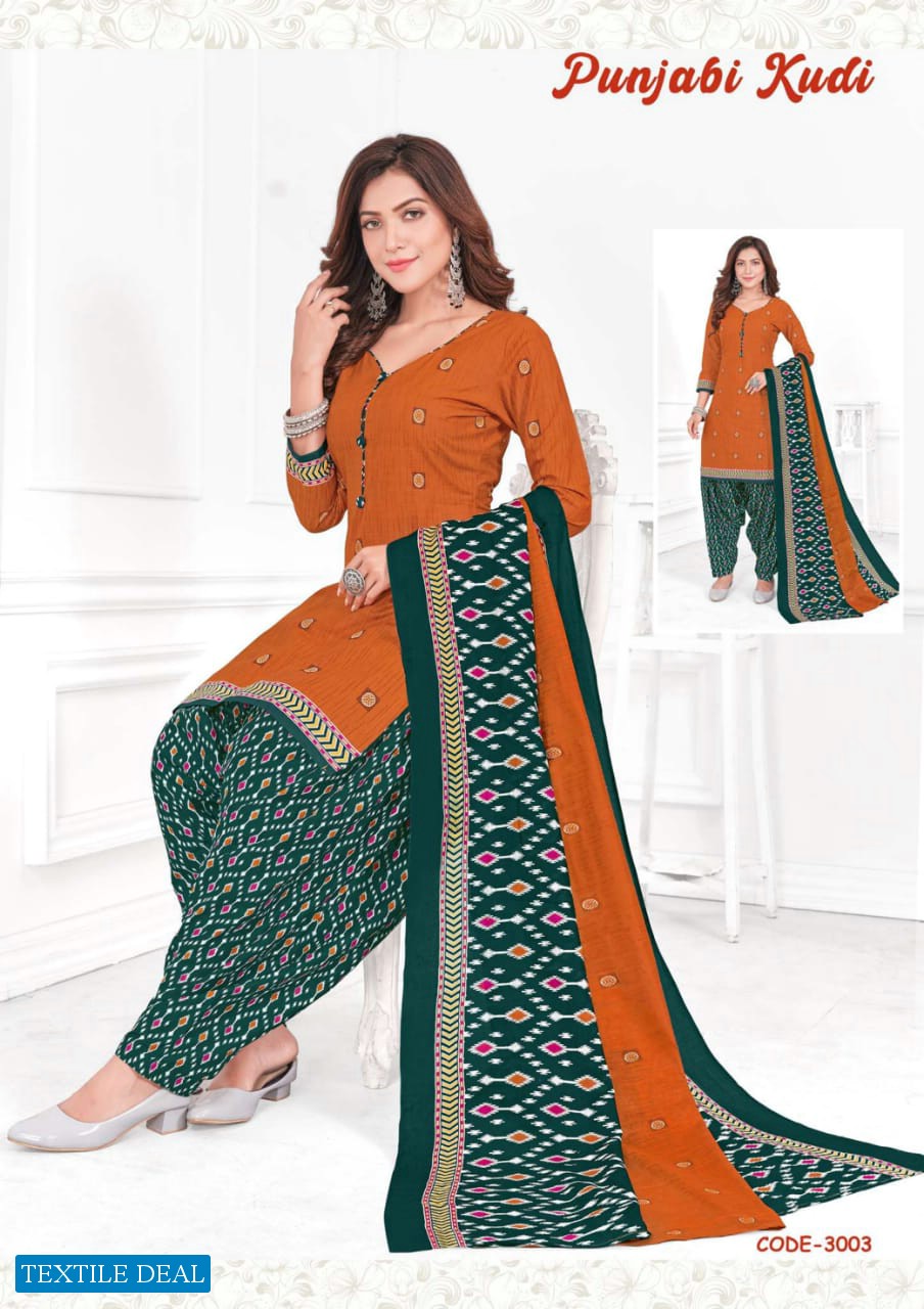 Madhav Punjabi Kudi Vol-3 Wholesale Patiyala Dress Material