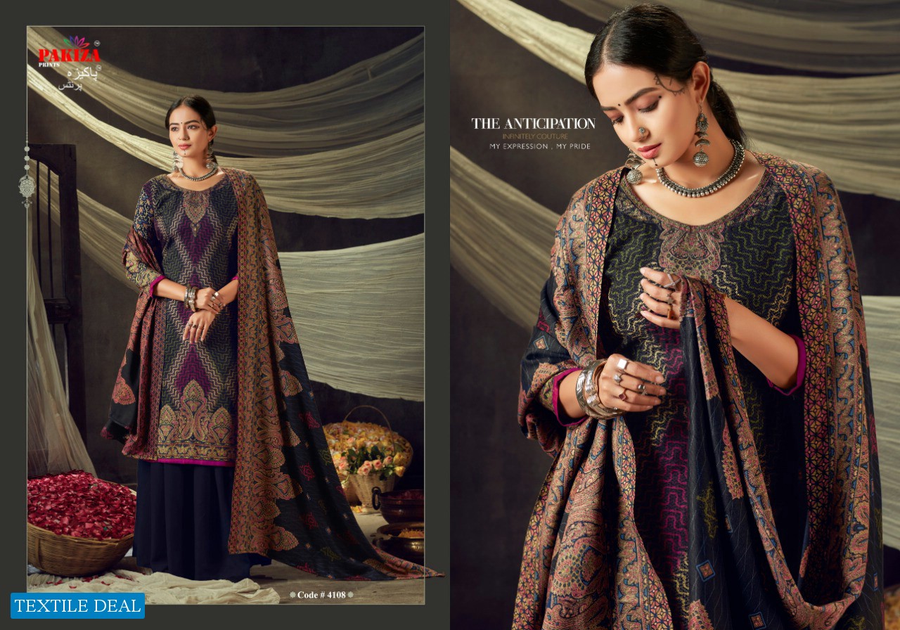 Pakiza Vol-41 Wholesale Pashmina Butti Fabrics Winter Dress Material