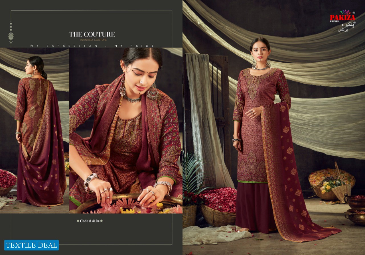 Pakiza Vol-41 Wholesale Pashmina Butti Fabrics Winter Dress Material