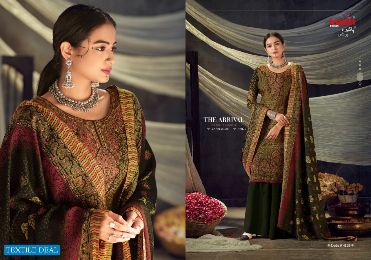 Pakiza Vol-41 Wholesale Pashmina Butti Fabrics Winter Dress Material