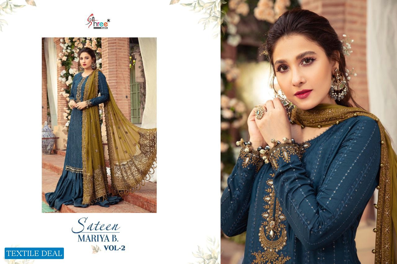 Sateen Mariya B Vol-2 Wholesale Pakistani Concept Dress