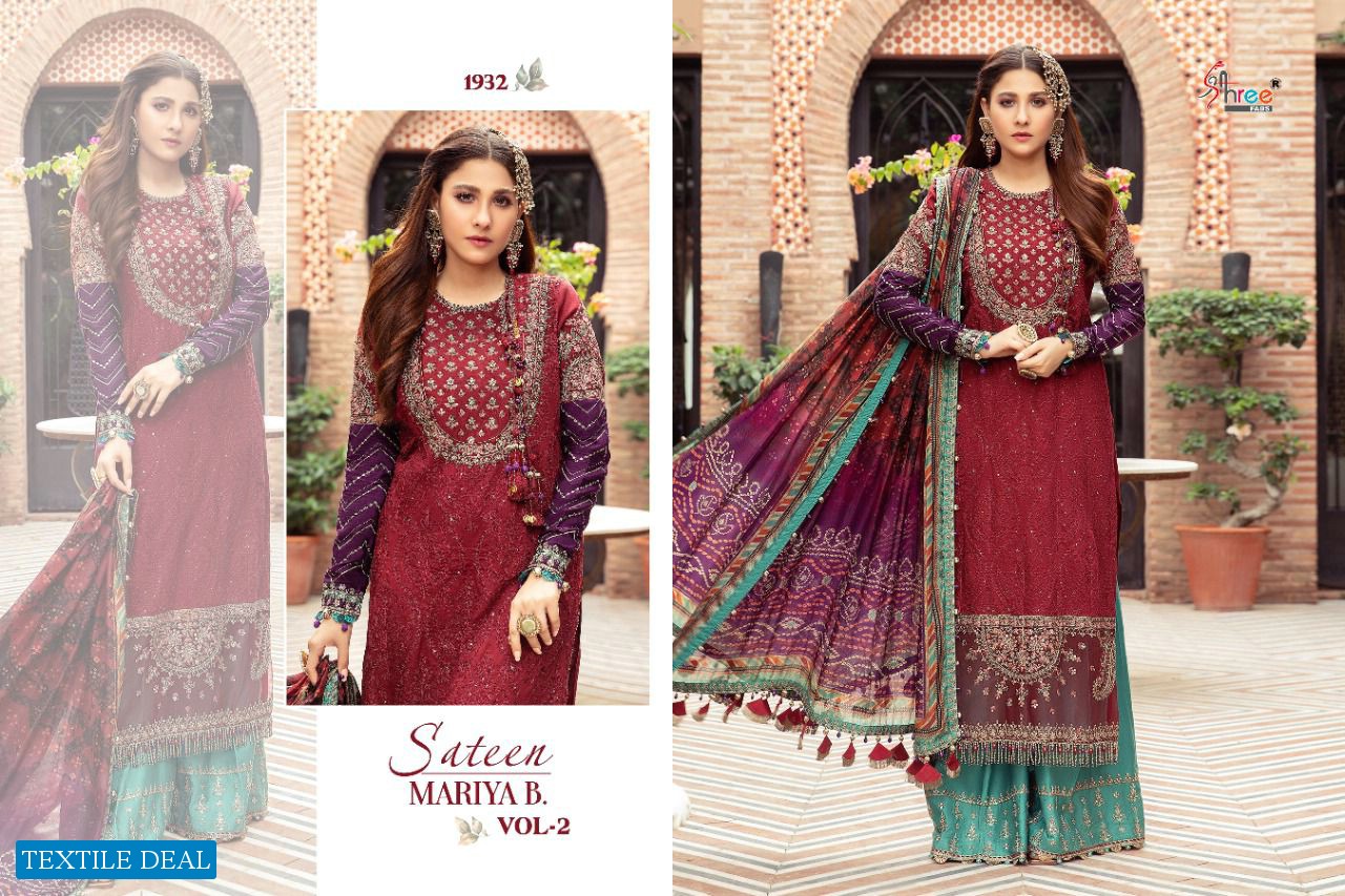Sateen Mariya B Vol-2 Wholesale Pakistani Concept Dress