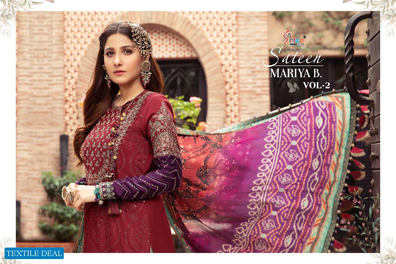 Sateen Mariya B Vol-2 Wholesale Pakistani Concept Dress