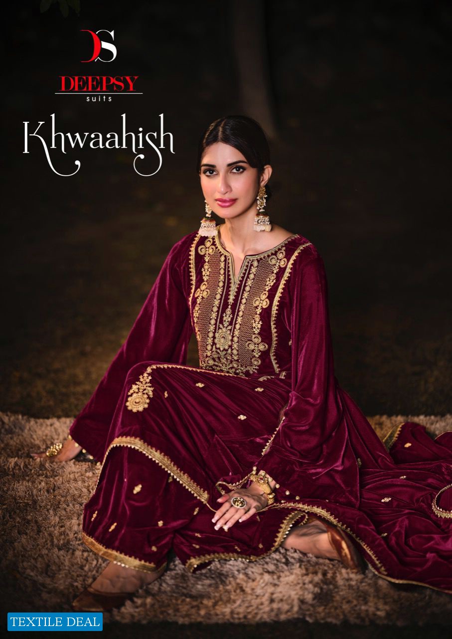 DEEPSY SUIT KHWAAHISH VELVET FESTIVE LOOK SALWAR SUIT CATALOG