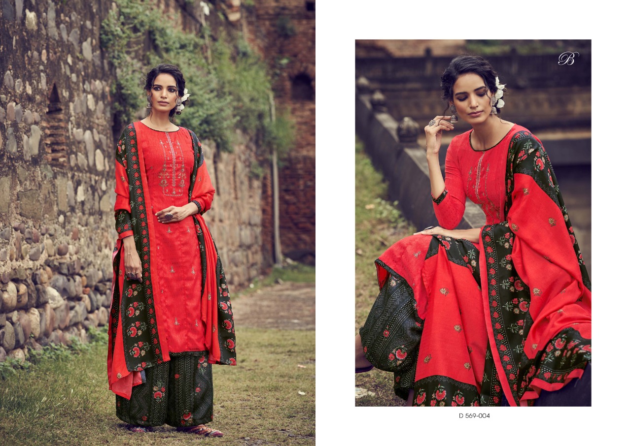 BELLIZA PRESENTS SIMORA  PASHMINA PRINTED STYLISH DESIGNER SALWAR SUITS COLLECTION